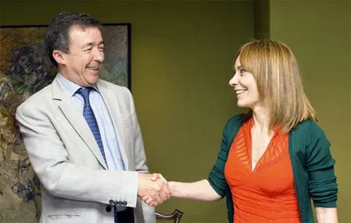 José Carrillo, rector de la Universidad Complutense de Madrid y María Garaña, presidente de Microsoft Ibérica