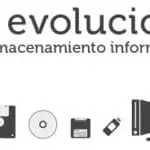 Infografía de la evolución del almacenamiento informático