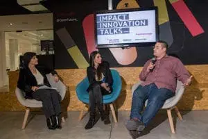 Susana Rosa,  Veronica Pascual y Roberto Romero en Impact Innovation Talks