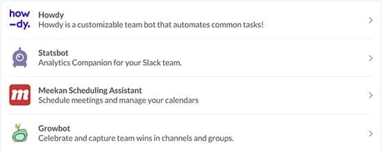 bots de slack